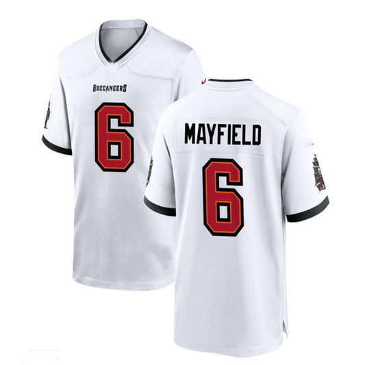 TB.Buccaneers #6 Baker Mayfield WHITE Game Jersey Stitched American Football Jerseys