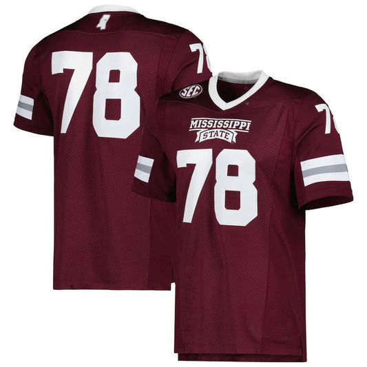 #78 M.State Bulldogs Team Premier  Maroon Football Jersey Stitched American College Jerseys