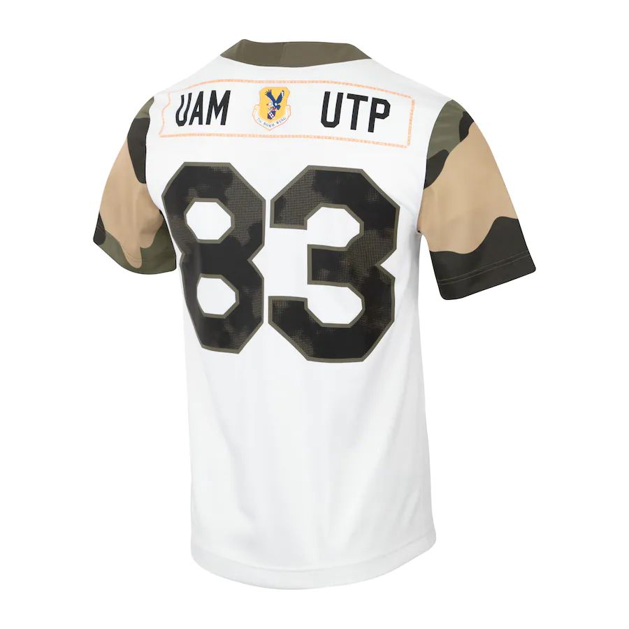 #83 AF.Falcons pecial Game Replica Jersey White Stitched American Coll â Puhics