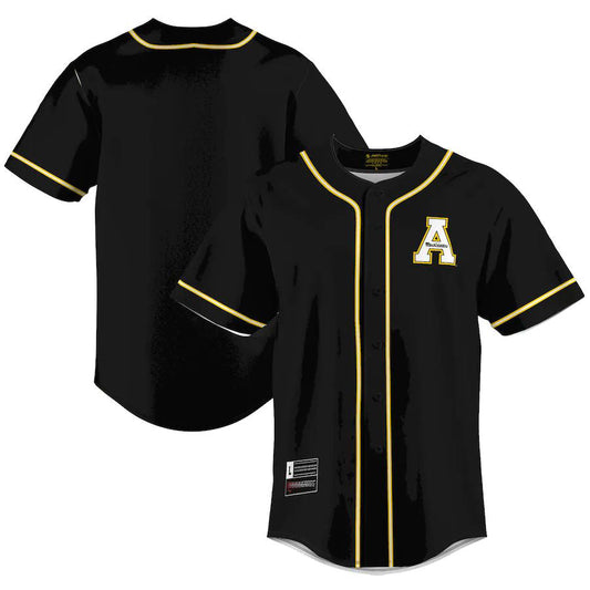 A.State Mountaineers Baseball Jersey Black Stitched American College Jerseys