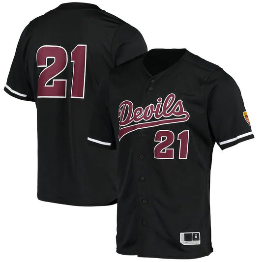 #21 A.State Sun Devils Replica Baseball Jersey Black Stitched American College Jerseys
