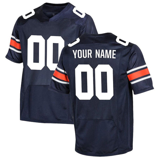 Custom A.Tigers Under Armour Replica Jersey Navy American Stitched College Jerseys