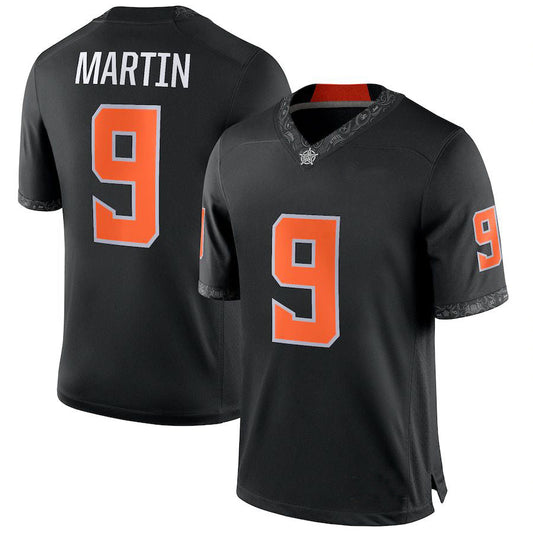 O.State Cowboys #9 Brock Martin NIL Replica Football Jersey Black Stitched American College Jerseys