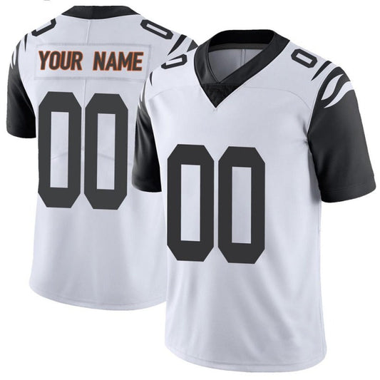 Custom C.Bengals White Limited Color Rush Football Jerseys