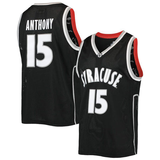 S.Orange #15 Carmelo Anthony Original Retro Brand Alumni Commemorative Replica Basketball Jersey Black Stitched American College Jerseys