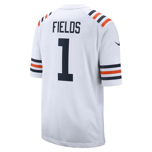 C.Bears #1 Justin Fields White 2021 Draft First Round Pick Alternate Classic Game Jersey Stitched American Football Jerseys