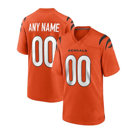 Custom C.Bengals Orange Alternate Game Jersey American Stitched Football Jerseys