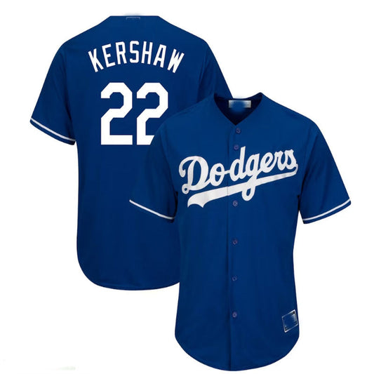Los Angeles Dodgers #22 Clayton Kershaw  Big & Tall Replica Player Jersey - Royal Baseball Jerseys