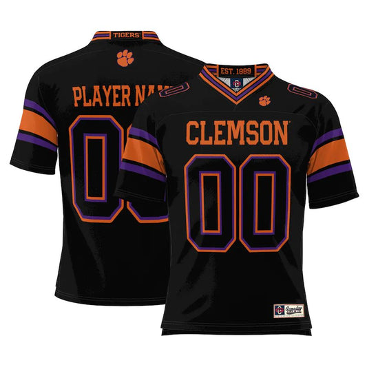 Custom C.Tigers ProSphere NIL Pick-A-Player Football Jersey Black American Stitched College Jerseys