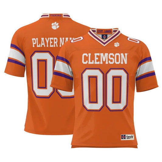 Custom C.Tigers ProSphere NIL Pick-A-Player Football Jersey Orange American Stitched College Jerseys