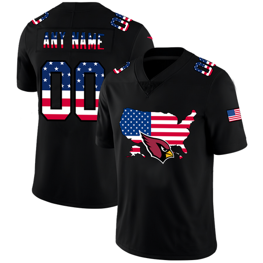 Custom A.Cardinal Black Limited Fashion Flag Stitched Football Jerseys