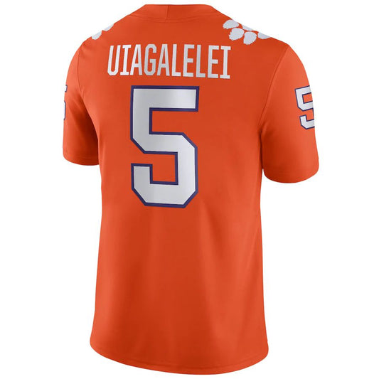 C.Tigers #5 DJ Uiagalelei NIL Replica Football Jersey Orange Stitched American College Jerseys