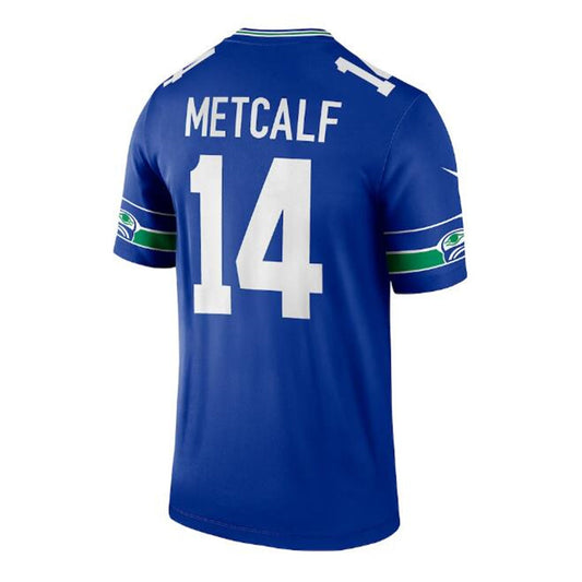S.Seahawks #14 DK Metcalf Throwback Legend Player Jersey - Royal Stitched American Football Jerseys