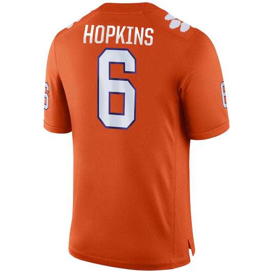 C.Tigers #6 DeAndre Hopkins Game Jersey Orange Stitched American College Jerseys
