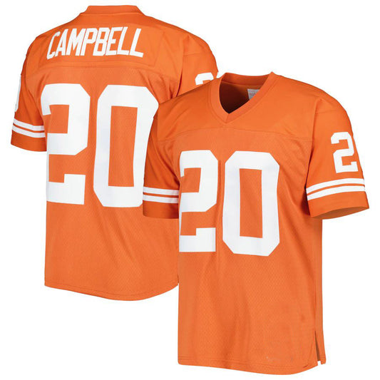 T.Longhorns #20 Earl Campbell Mitchell & Ness Authentic Jersey Texas Orange Stitched American College Jerseys