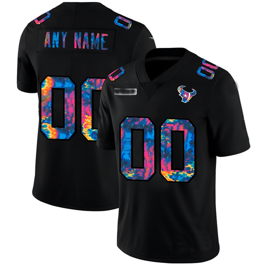 Custom H.Texans Multi-Color Black 2020 Crucial Catch Vapor Untouchable Limited Jersey Stitched American Football Jerseys