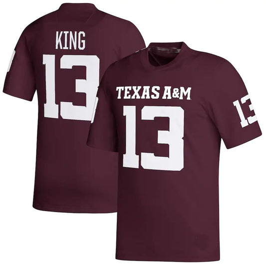 T.A&M Aggies #13 Haynes King NIL Replica Football Jersey Maroon Stitched American College Jerseys