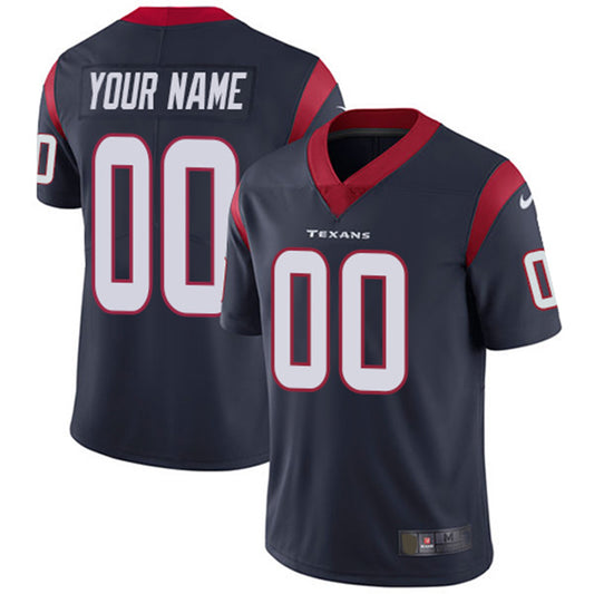 Custom H.Texans Navy Vapor Untouchable Player Limited Jersey Stitched American Football Jerseys