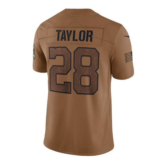 IN.Colts #28 Jonathan Taylor Brown 2023 Salute To Service Limited Jersey Stitched American Football Jerseys