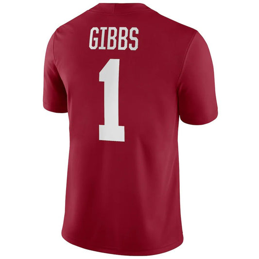 A.Crimson Tide #1 Jahmyr Gibbs NIL Replica Football Jersey Stitched American College Jerseys