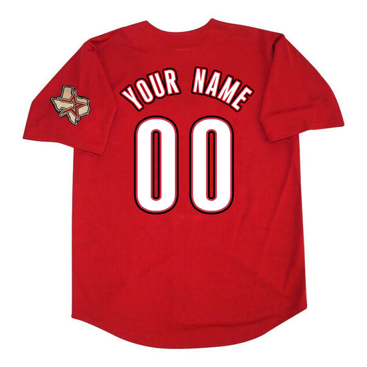 Custom Houston Astros 2012 Red Men's Jersey Stitched