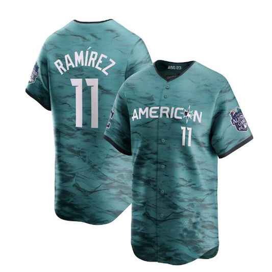 #11 Jose Ramirez American League 2023 All-Star Game Limited Player Jersey - Teal Baseball Jerseys