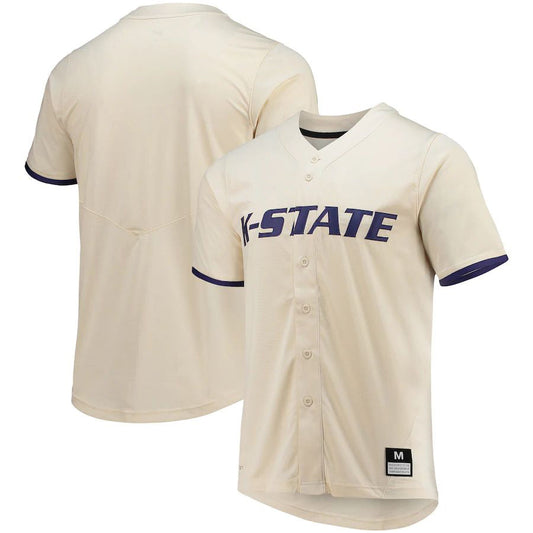 K.State Wildcats Replica Baseball Jersey Natural Stitched American College Jerseys