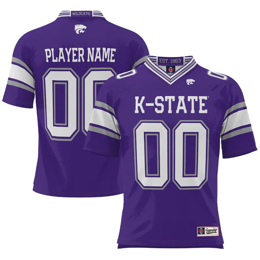Custom K.State Wildcats ProSphere NIL Pick-A-Player Football Jersey Purple American Stitched College Jerseys