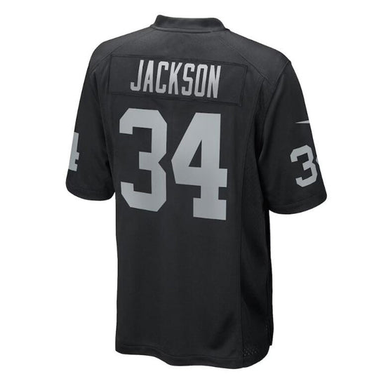 LV. Raiders #34 Bo Jackson Black Game Retired Player Jersey Stitched American Football Jerseys