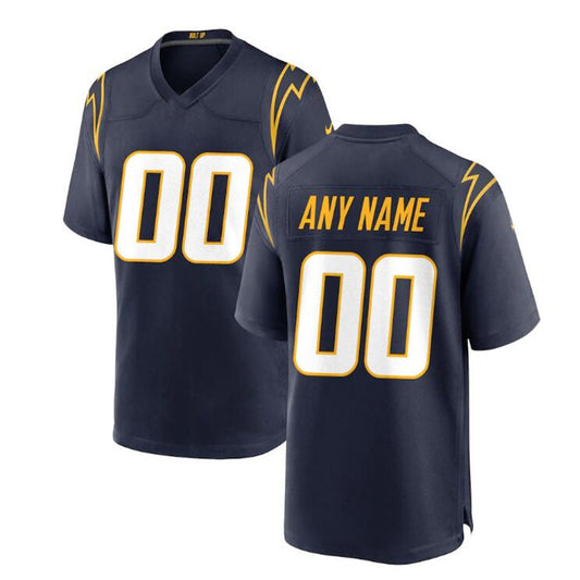 Custom LA.Chargers Navy Alternate Game Jersey Stitched American Football Jerseys