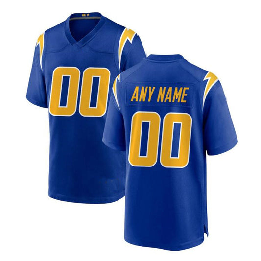 Custom LA.Chargers Royal Alternate Game Jersey Stitched American Football Jerseys
