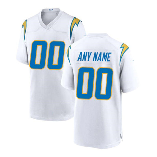 Custom LA.Chargers White Game Jersey Stitched American Football Jerseys