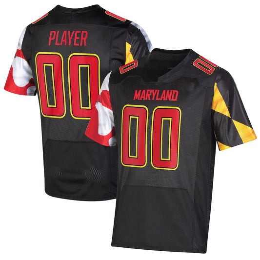 Custom M.Terrapins Under Armour Pick-A-Player NIL Replica Football Jersey Black American Stitched College Jerseys
