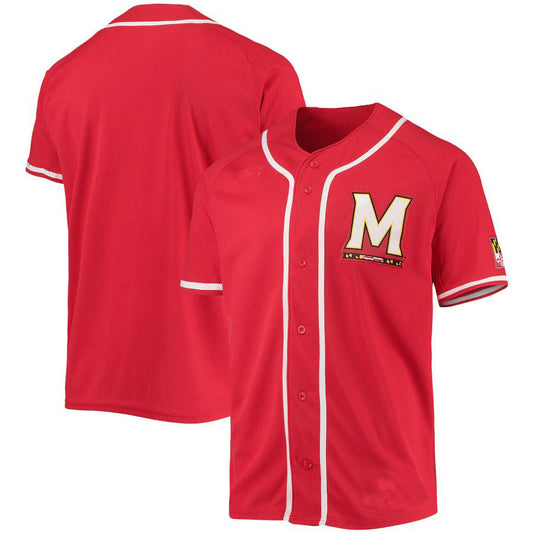 M.Terrapins Under Armour Replica Baseball Jersey  Red Stitched American College Jerseys