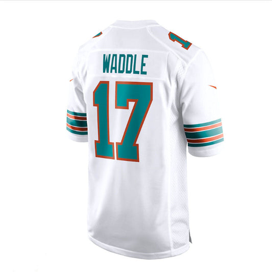 M.Dolphins #17 Jaylen Waddle White Game Jersey Stitched American Football Jerseys