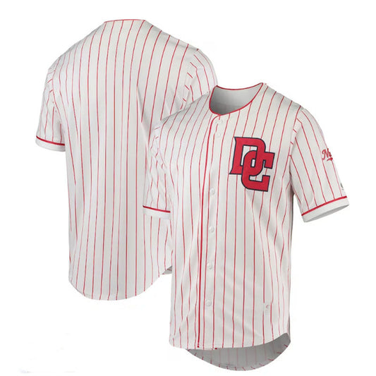 Washington Nationals True-Fan White Red Pinstripe Jersey Baseball Jerseys