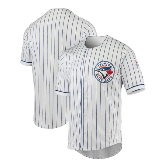 Toronto Blue Jays True-Fan White Royal Pinstripe Jersey Baseball Jerseys