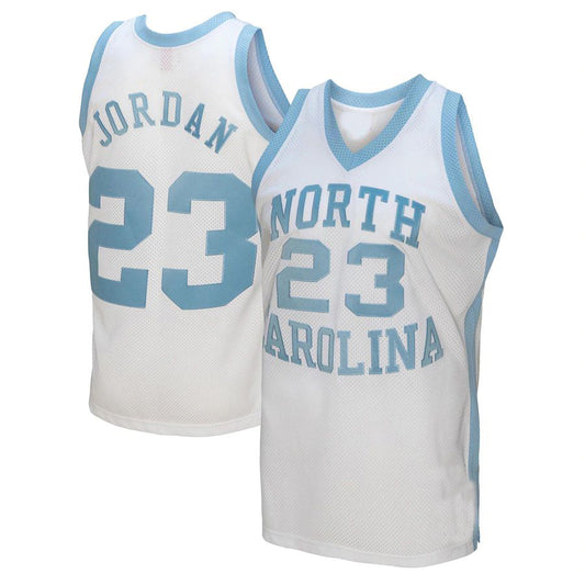 N.Carolina Tar Heels #23 Michael Jordan Mitchell & Ness 1983-84 Authentic Retired Player Jersey White Stitched American College Jerseys