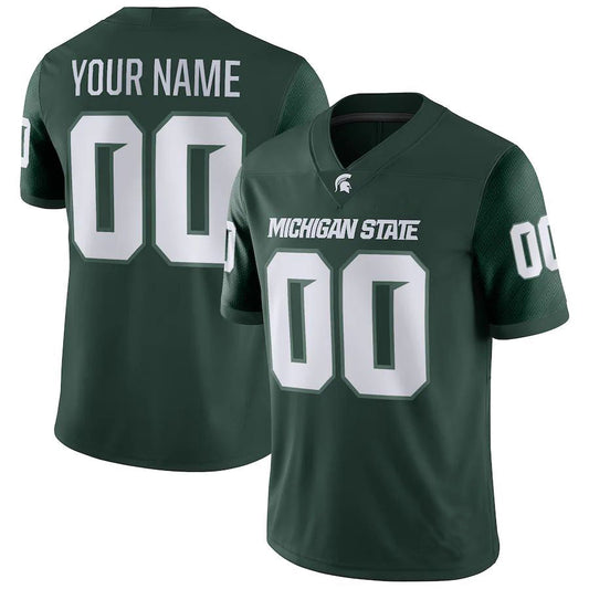 Custom M.State Spartans Game Custom Jersey  Green Football Jersey American Stitched College Jerseys