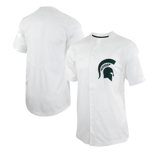 M.State Spartans Replica Baseball Jersey White Stitched American College Jerseys