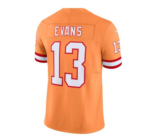 TB.Buccaneers #13 Mike Evans Throwback Vapor F.U.S.E. Limited Jersey - Orange Stitched American Football Jerseys