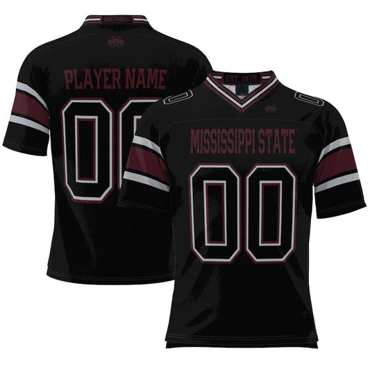 Custom M.State Bulldogs ProSphere NIL Pick-A-Player Black Football Jersey American Stitched College Jerseys