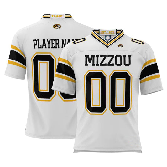 Custom M.Tigers ProSphere NIL Pick-A-Player  White Football Jersey American Stitched College Jerseys