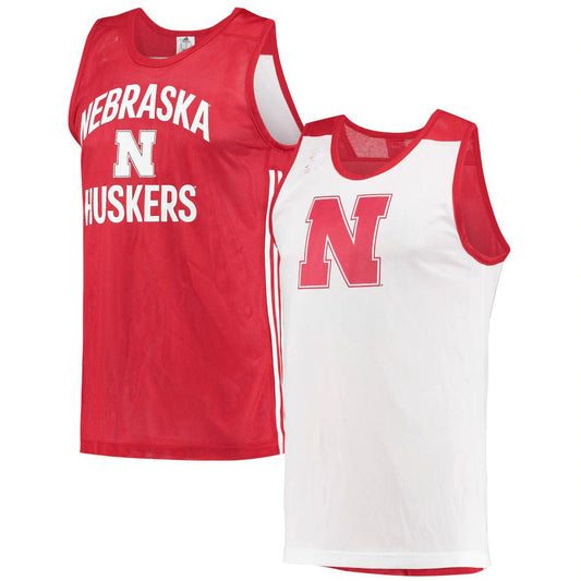 N.Huskers Reversible Jersey Scarlet White Stitched American College Jerseys