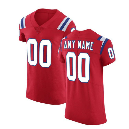 Custom NE.Patriots Red Vapor Untouchable Elite Jersey Stitched American Football Jerseys