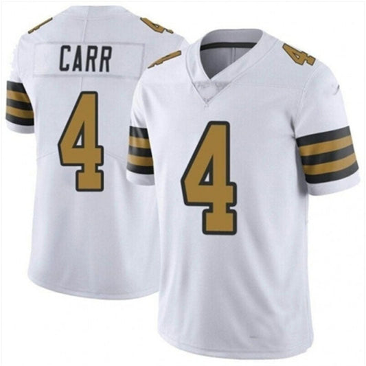 NO.Saints #4 Derek Carr White Color Rush Limited Jersey Stitched American Football Jerseys