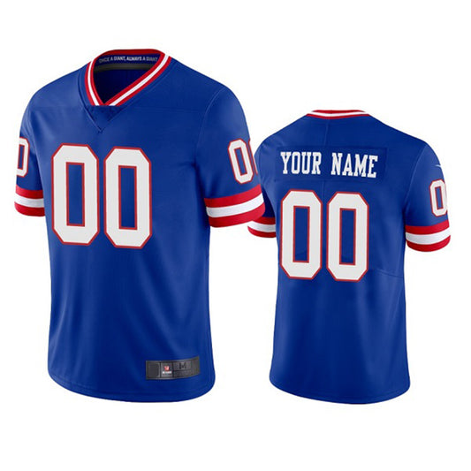 Custom NY.Giants Royal Vapor Untouchable Classic Retired Player Stitched American Football Jerseys
