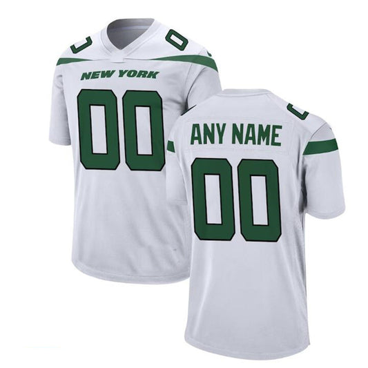 Custom NY.Jets White Game Jersey Stitched Jersey Football Jersey