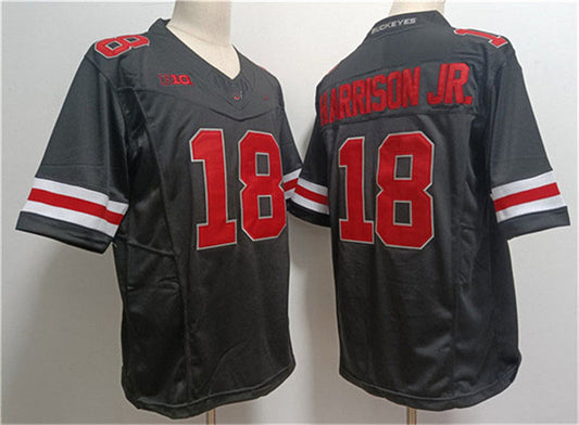 O.State Buckeyes #18 Marvin Harrison JR. Black 2023 F.U.S.E. Limited Stitched Jersey College Jerseys