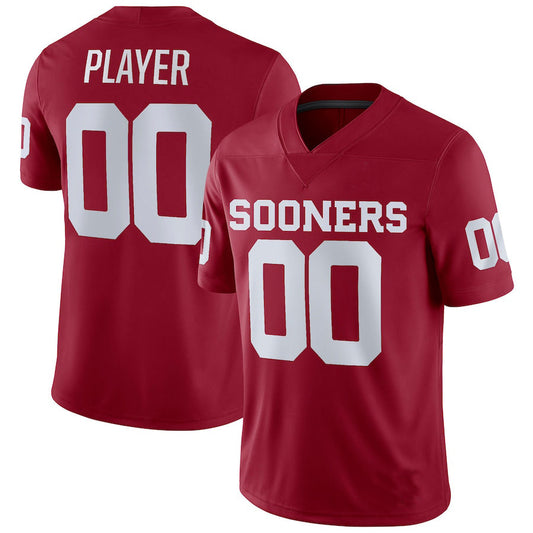 Custom O.Sooners Jordan Brand Pick-A-Player NIL Replica Football Jersey Crimson American Stitched College Jerseys